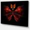 Designart - Red Fractal Butterfly in Dark - Abstract Canvas Art Print